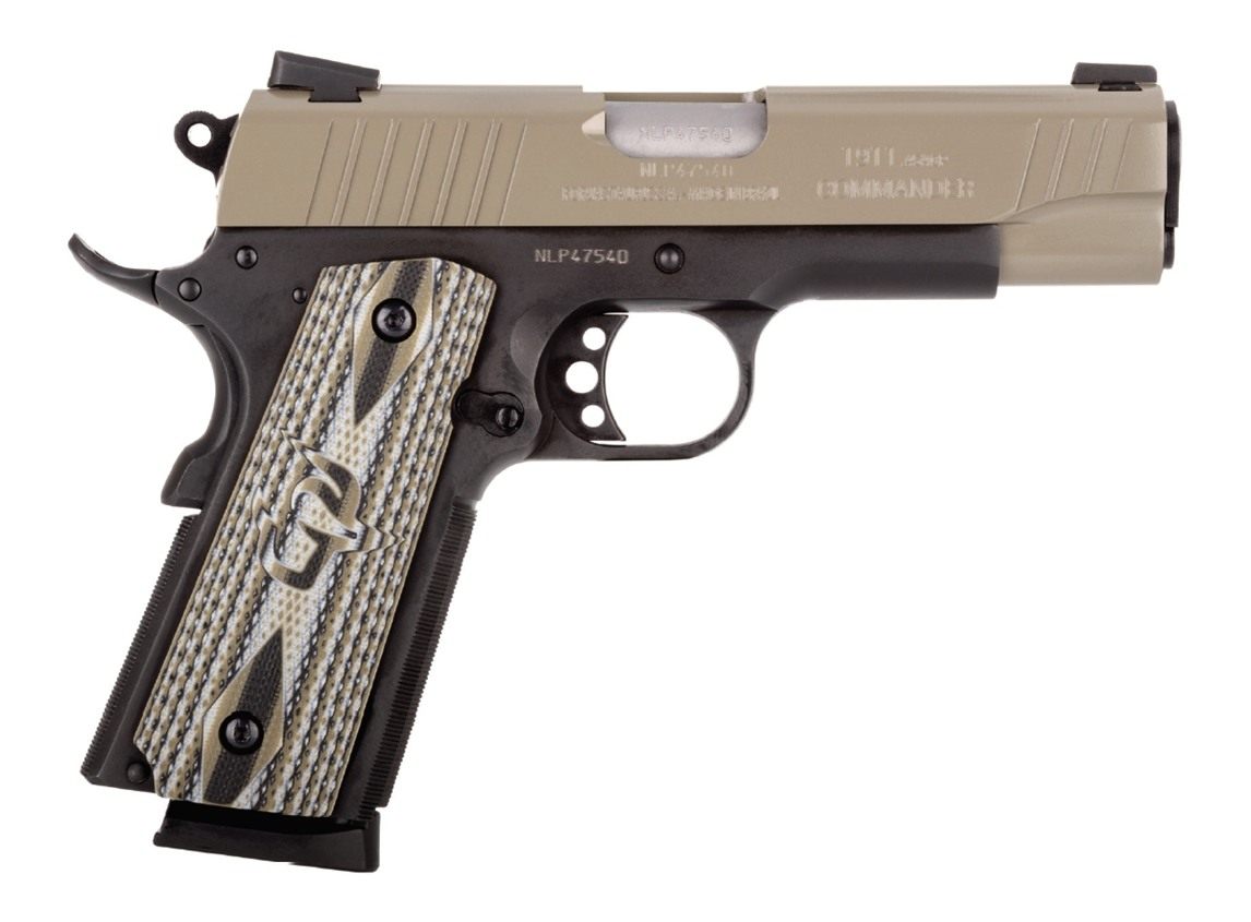 Taurus 1911COM 4.25in 45ACP Cerakote Sand 8-RD VZ Grip Manual Safety Novak