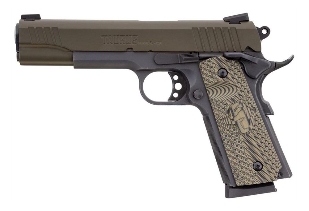 Taurus 1191101MGVZ 1911 45 ACP 8+1 5in Barrel, Matte Black Finish Beavertai view 2