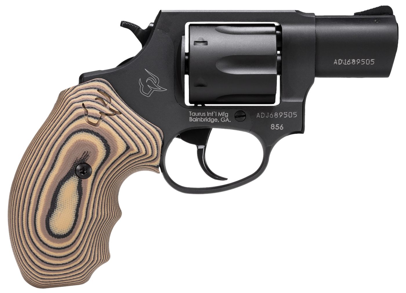 Taurus 2-85621VZ19 856 Small 38 Special 6 Shot 2in Matte Black Carbon Steel