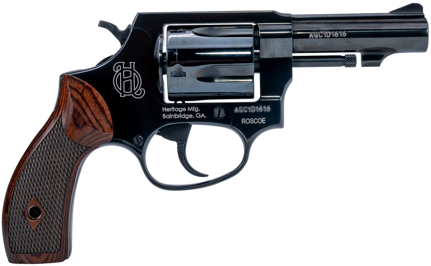 Heritage Mfg HR38B3W Roscoe Small 38 Special +P 5rd 3in Black Polished Allo