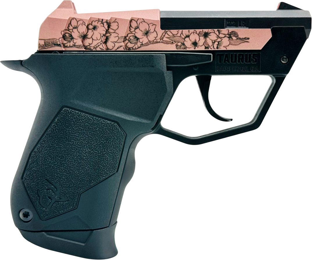 Taurus 22 TUC Handgun LR 9rd Magazine 2.5in Barrel Black/Cherry Blossom PVD