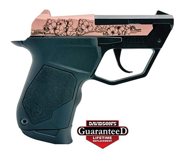Taurus 22 TUC Handgun LR 9rd Magazine 2.5in Barrel Black/Cherry Blossom PVD view 2