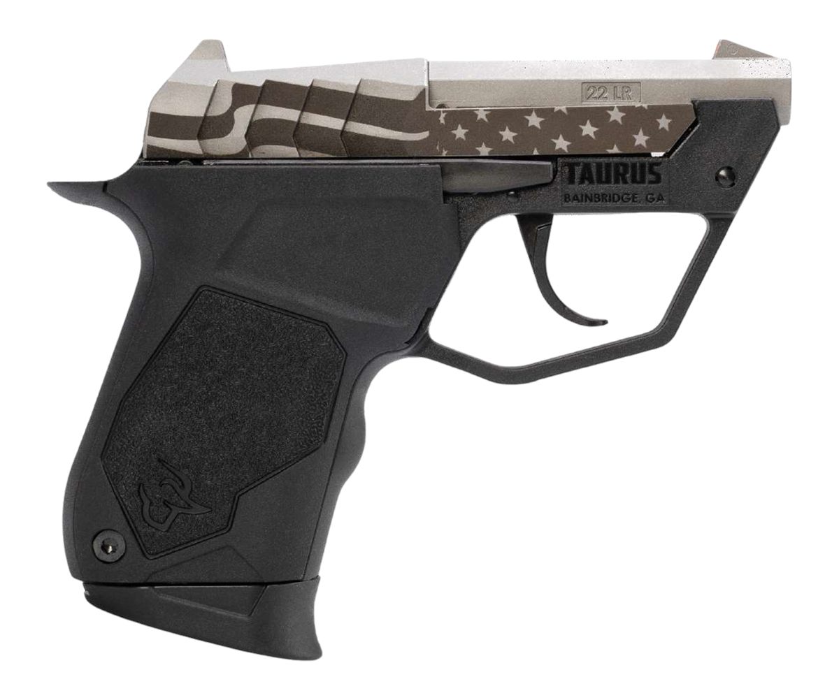 Taurus 1-22TUC139-USFLAG Micro-Compact 22 LR 9+1 2.50in Stainless Tip-Up Ba