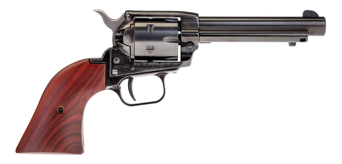 Heritage Mfg RR22B4 Rough Rider 22 LR 6 Shot, 4.75in Black Steel Barrel, Zi