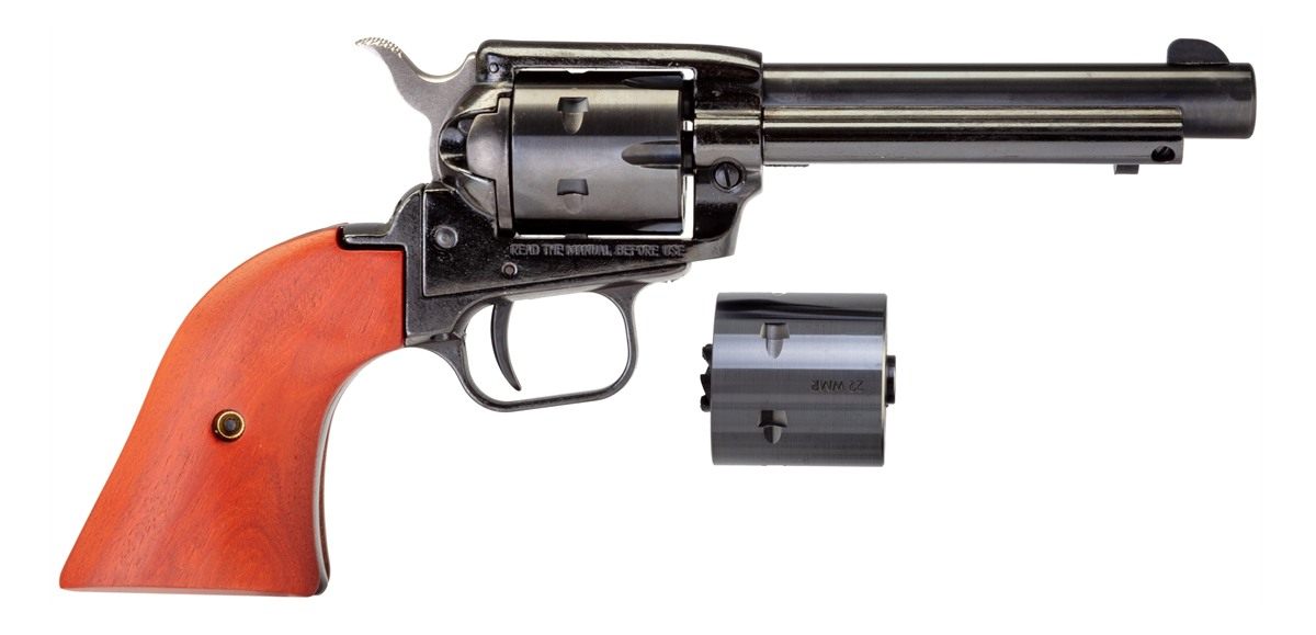 Heritage Mfg RR22MB4 Rough Rider 22 LR WMR 6 Shot, 4.75in Black Steel Barre