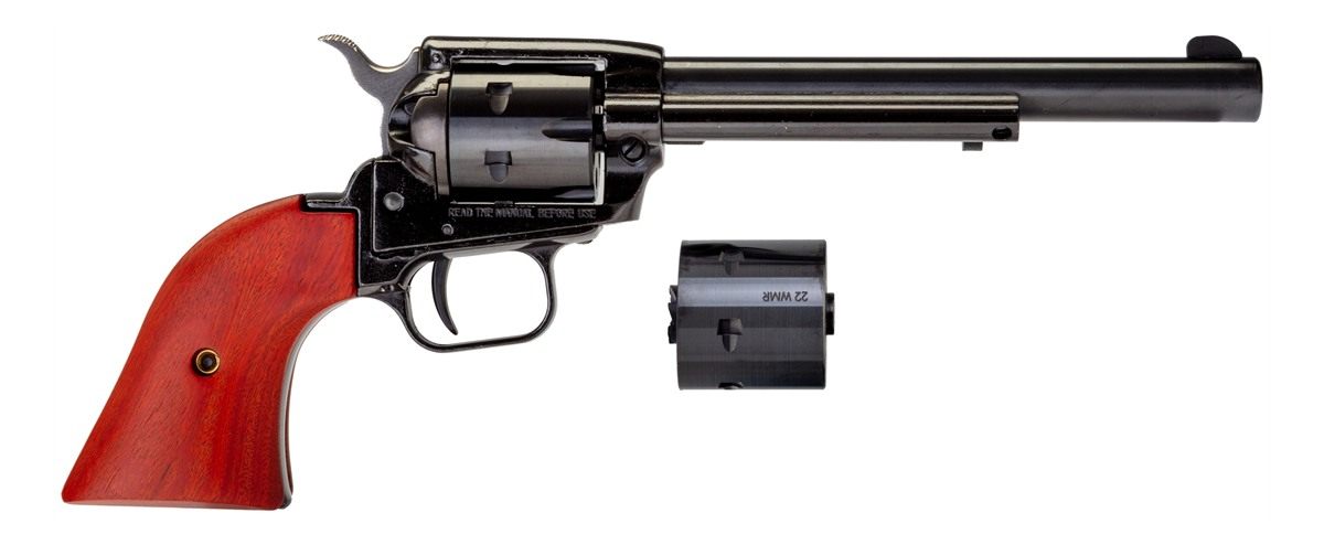 Heritage Manufacturing Mfg RR22MB6 Rough Rider 22 LR WMR 6 Shot, 6.50in Bla