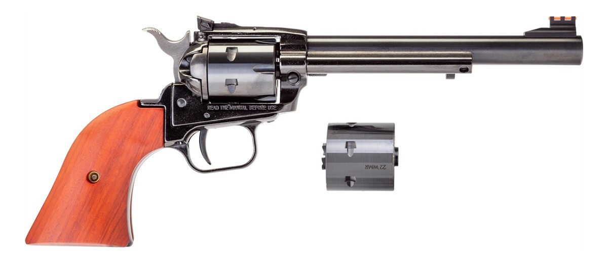 Heritage Mfg RR22MB6AS Rough Rider 22 LR WMR 6 Shot 6.50in Black Barrel, Cy