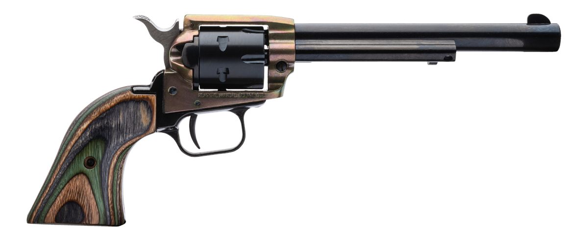 Heritage Mfg RR22MCH6 Rough Rider 22 LR/22 WMR 6 Shot, 6.50in Black Steel B