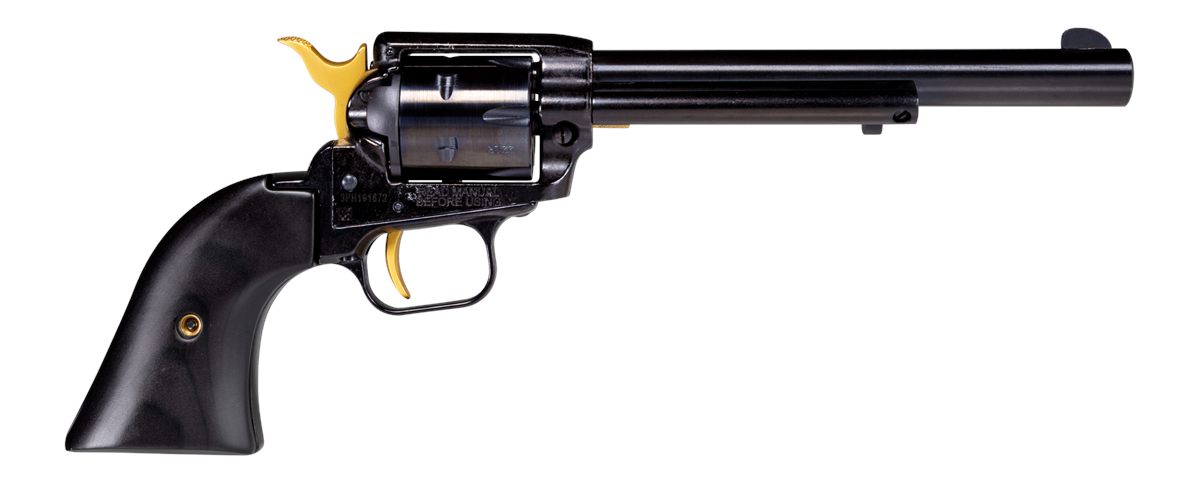 Heritage Mfg RR22B4-GLD Rough Rider 22 LR 6 Shot 4.75in Black Oxide Alloy S