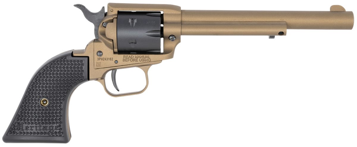 Heritage Mfg RR22A6 Rough Rider 22 LR 6 Shot, 6.50in Burnt Bronze Cerakote