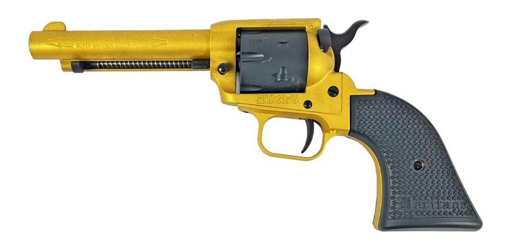 Heritage Manufacturing Mfg RR22S4 Rough Rider 22 LR 6 Shot 4.75in Gold Cera view 2