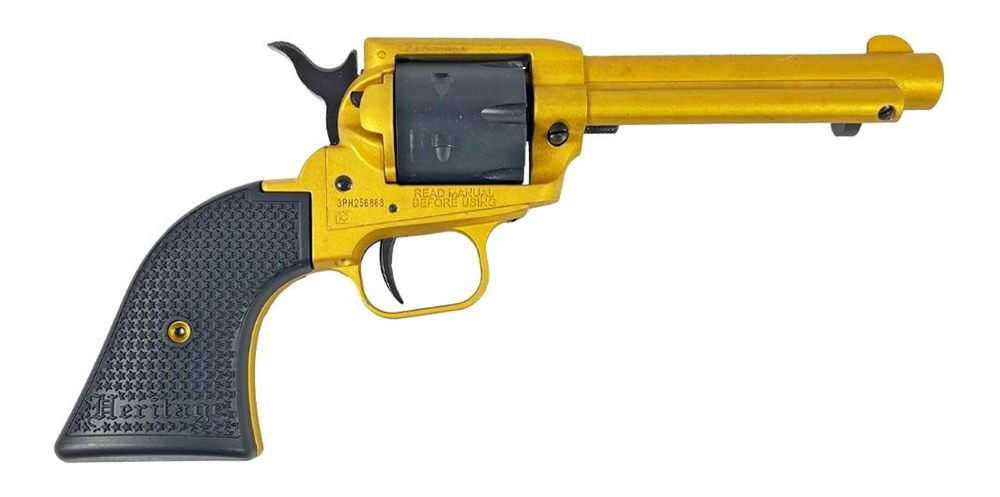 Heritage Manufacturing Mfg RR22S4 Rough Rider 22 LR 6 Shot 4.75in Gold Cera view 3