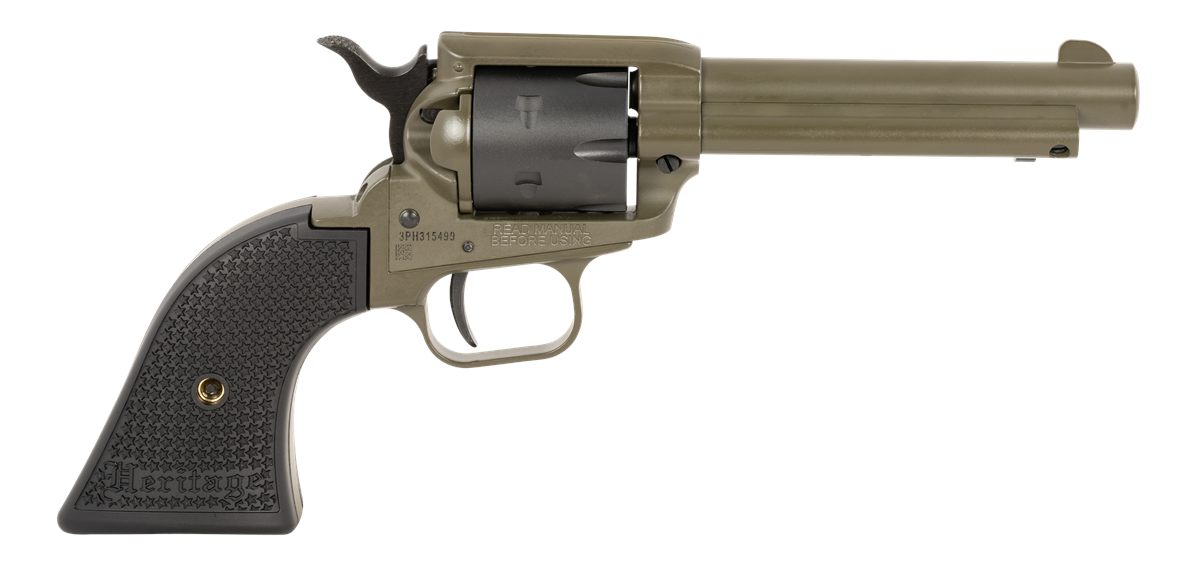 Heritage Manufacturing Mfg RR22T4 Rough Rider 22 LR 6 Shot 4.75in OD Green
