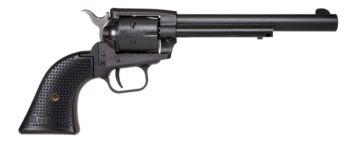Heritage Mfg SRR22BS6PG Rough Rider 22 LR 6 Shot, 6.50in Black Satin Steel