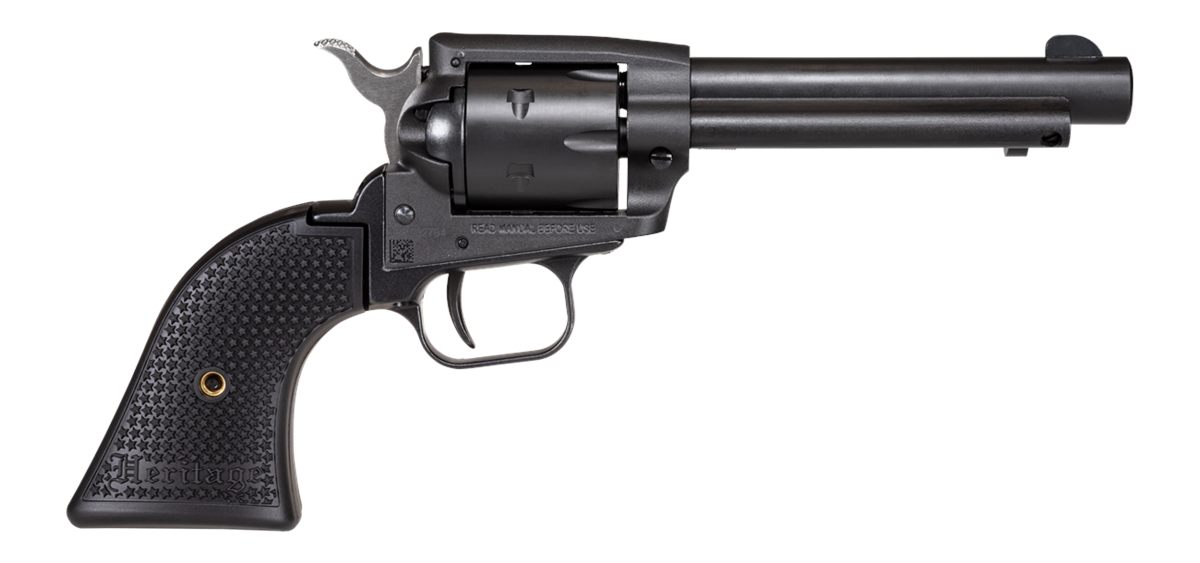 Heritage Mfg SRR22BS4PG Rough Rider 22 LR 6 Shot, 4.75in Black Satin Steel