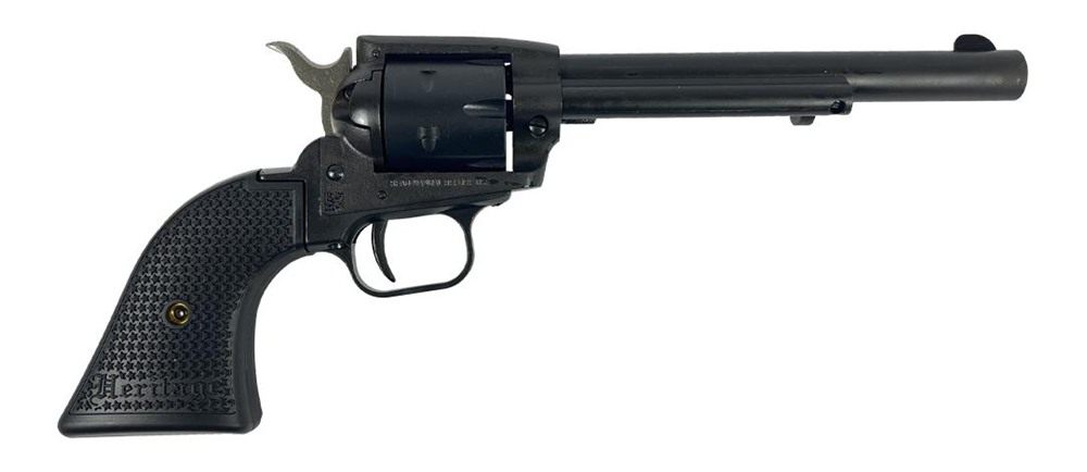 Heritage Mfg SRR22MBS6PG Rough Rider 22 LR/22 WMR 6 Shot/ 6.50in Black Sati view 2