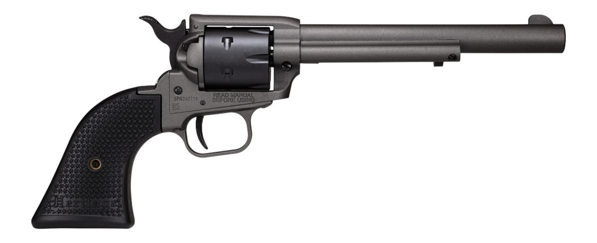 Heritage Mfg SRR22C6 Rough Rider 22 LR 6 Shot, 6.50in Tungsten Gray Cerakot