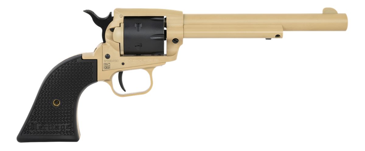 Heritage Mfg SRR22V6 Rough Rider 22 LR 6 Shot, 6.50in Sabre Sand Cerakote S