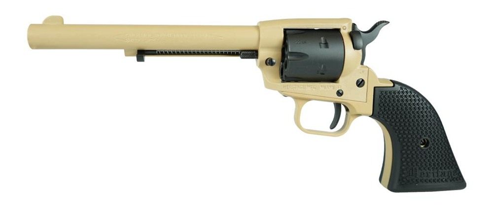 Heritage Mfg SRR22V6 Rough Rider 22 LR 6 Shot, 6.50in Sabre Sand Cerakote S view 2