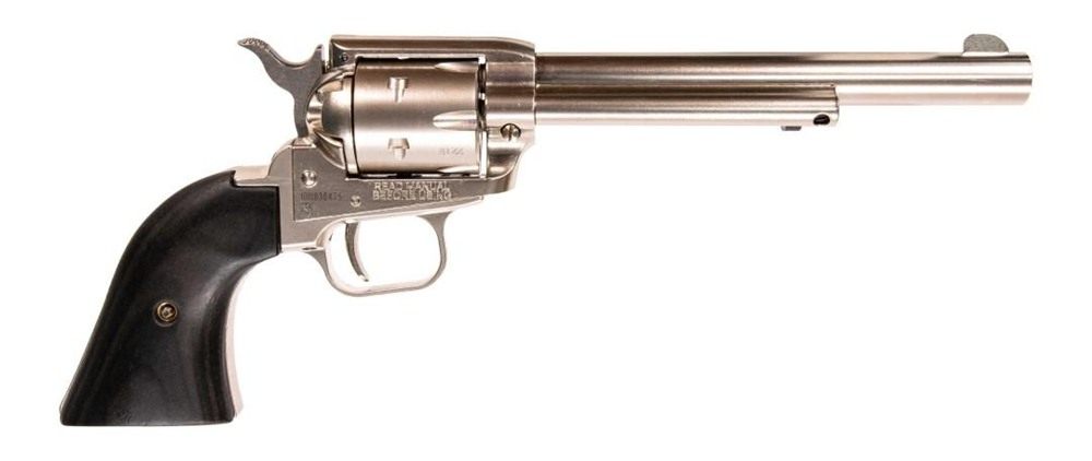 Heritage Mfg RR22NI6BW Rough Rider 22 LR 6rd 6.50in Nickel Steel Barrel, Al view 4