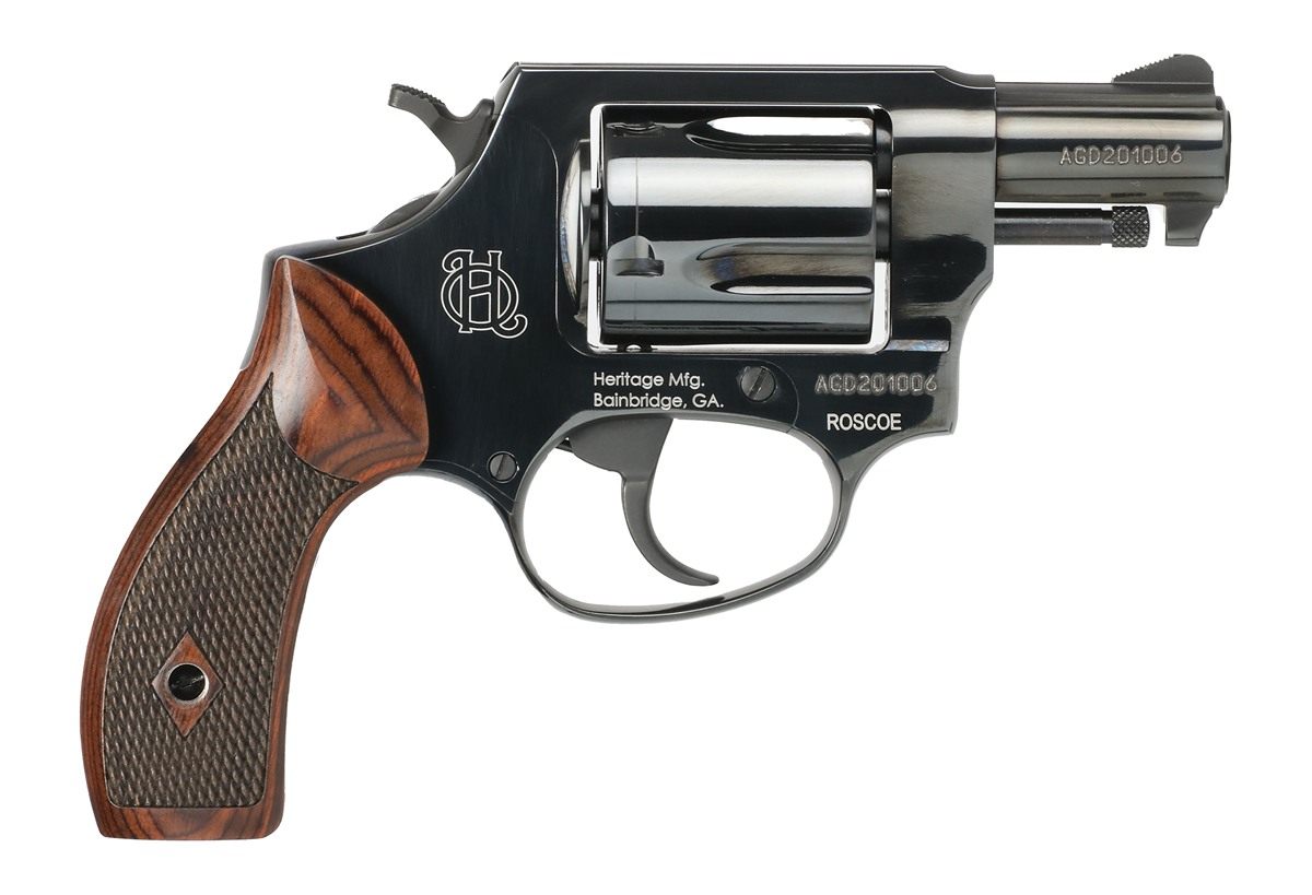 Heritage Mfg HR38B2W Roscoe Small 38 Special +P 5rd 2in Black Polished Allo