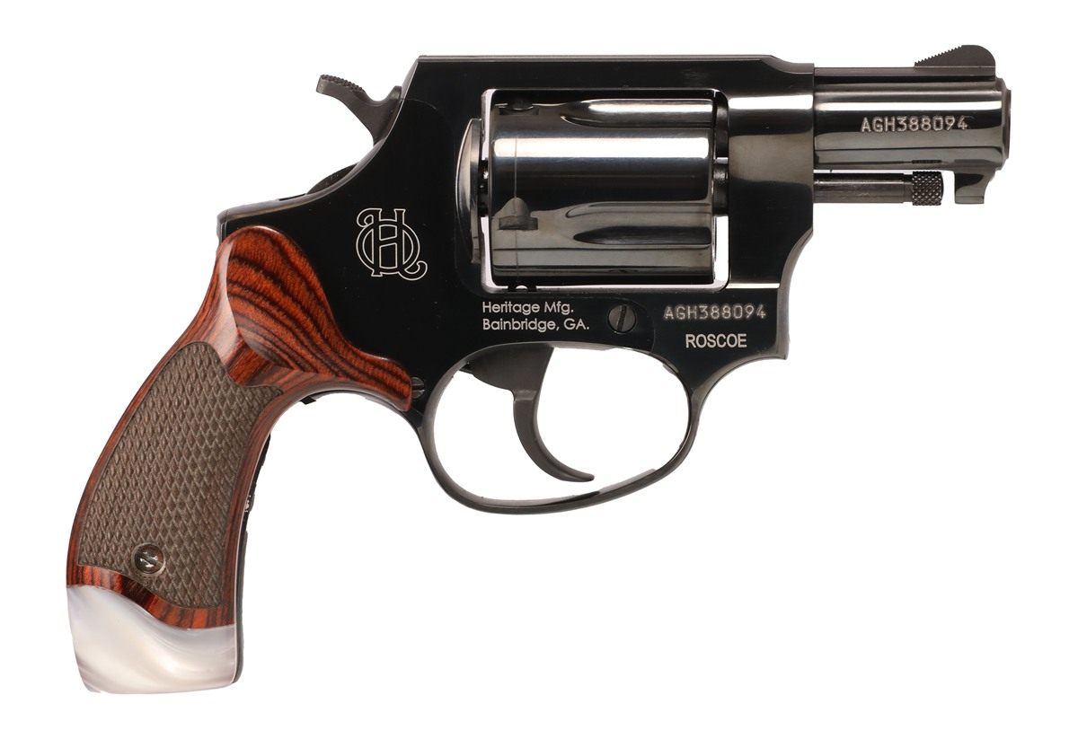 Heritage Roscoe 38SPL Revolver 2inBRL 5RD (5-Shot)Black Rosewood/Pearl Grip