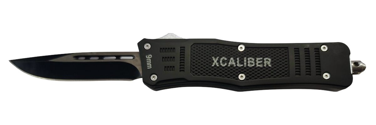 Xcaliber Knife Company 9mm Medium 3.25in OTF Drop Point 440C SS Blade, 4.64