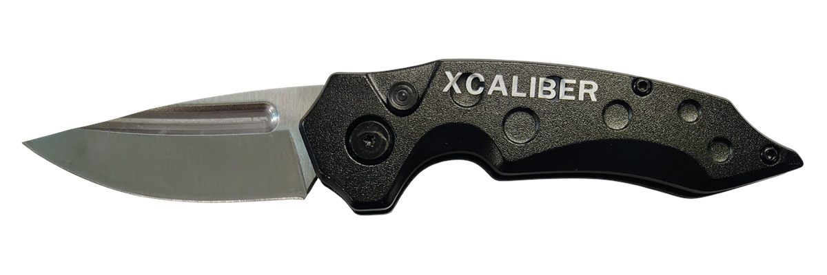 Xcaliber Knife Company Switch Blade 2.41in Folding Drop Point Plain Stainle