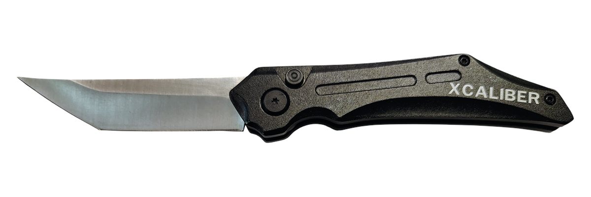 Xcaliber Knife Company Switch Blade 3.50in Folding Tanto Plain Stainless D2