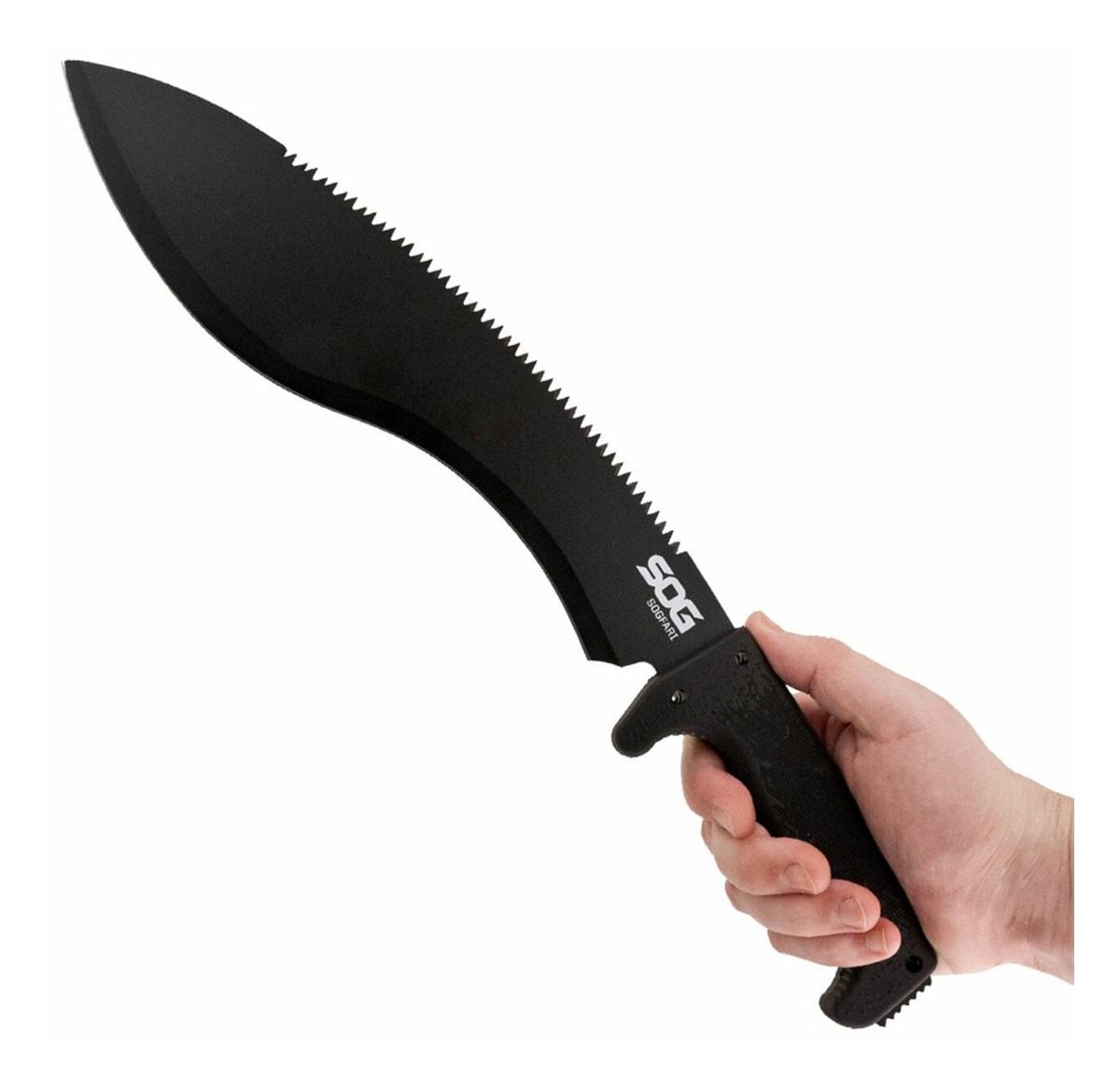 SOG Knives 12in Black Hardcased 3 Cr13 MoV SS Blade Kraton Handle 18in Long view 4