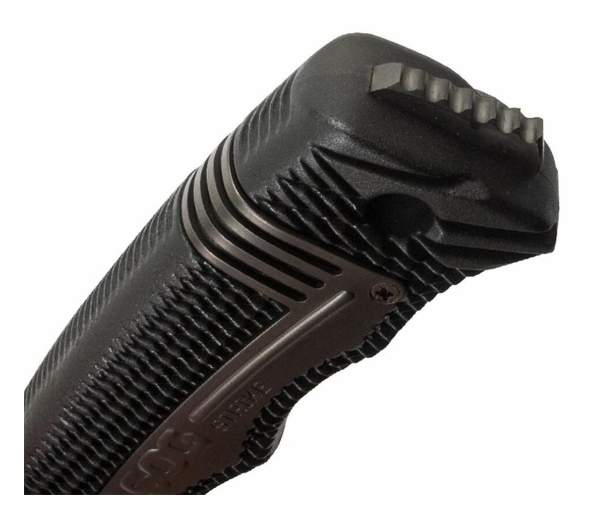 SOG Knives Seal Strike 4.90in Fixed Clip Point Part Serrated AUS-8A SS Blad view 5