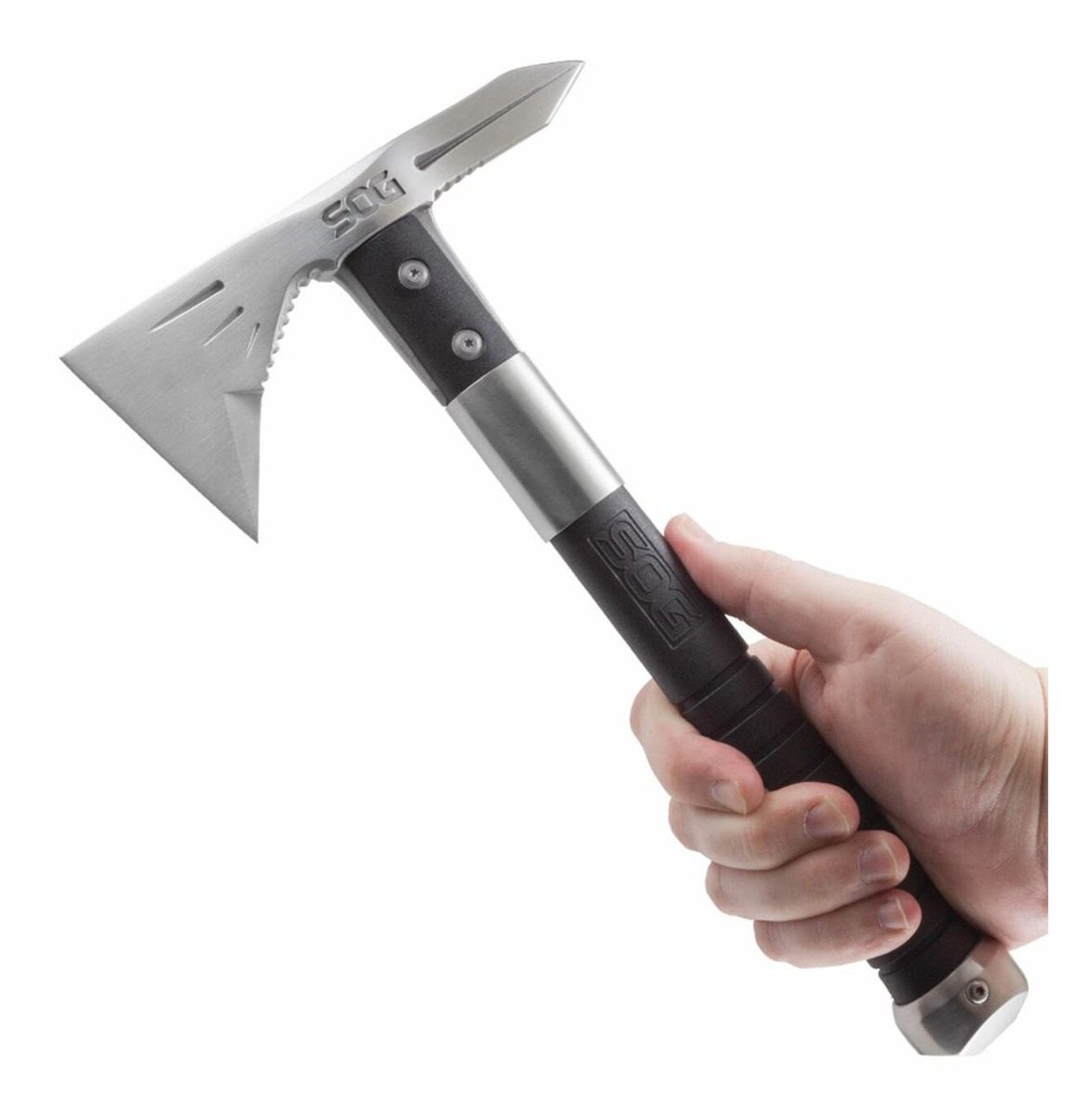 SOG Knives Voodoo Hawk Mini 2.75in Blade 3 Cr13 MoV SS Black Side Hammer Ch view 2