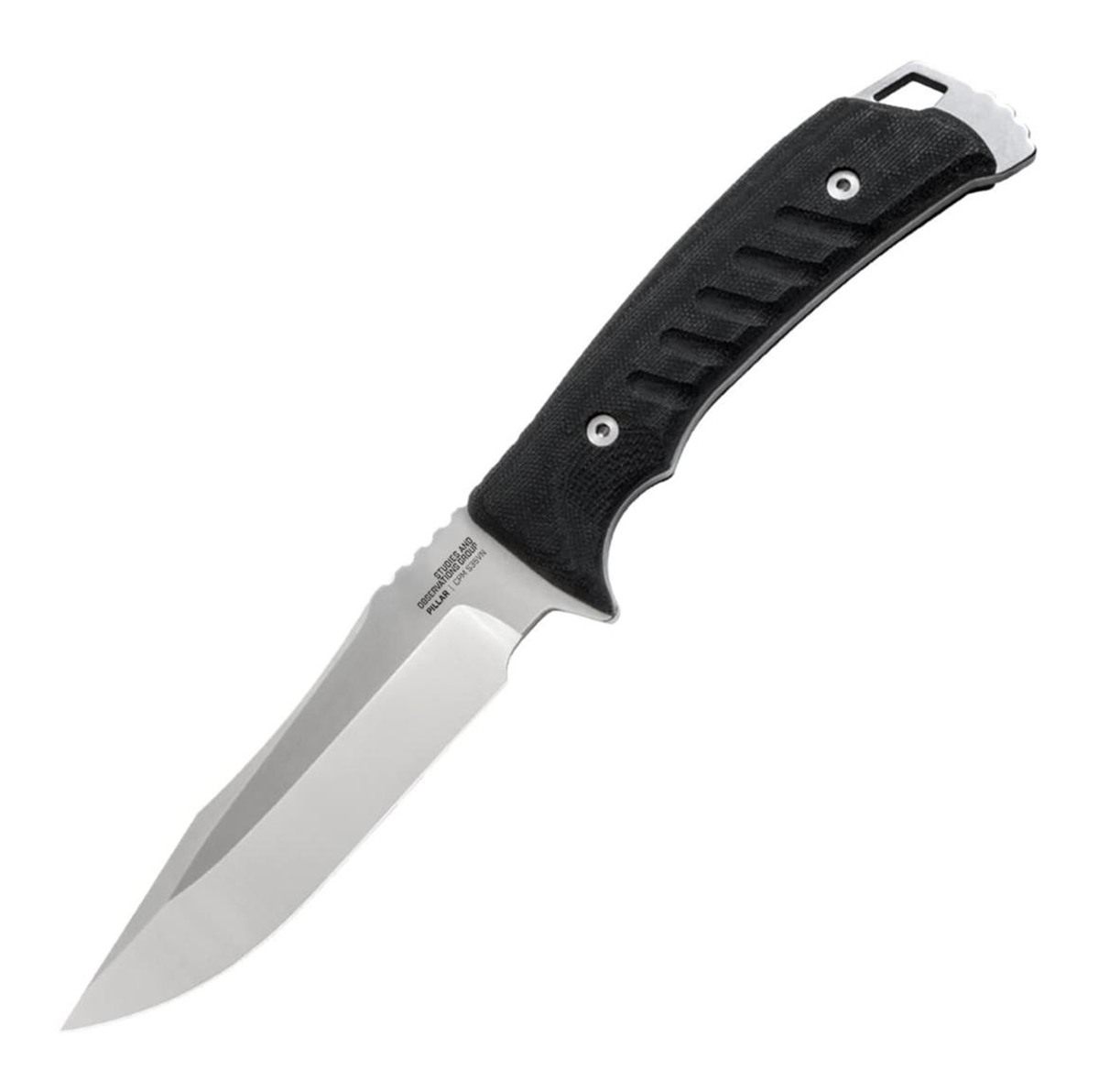 SOG Knives Pillar 5in Fixed Clip Point Plain Stonewashed S35VN SS Blade Bla view 2