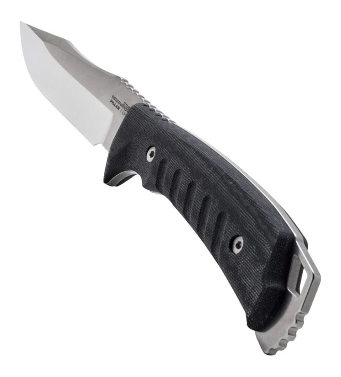 SOG Knives Pillar 5in Fixed Clip Point Plain Stonewashed S35VN SS Blade Bla view 5