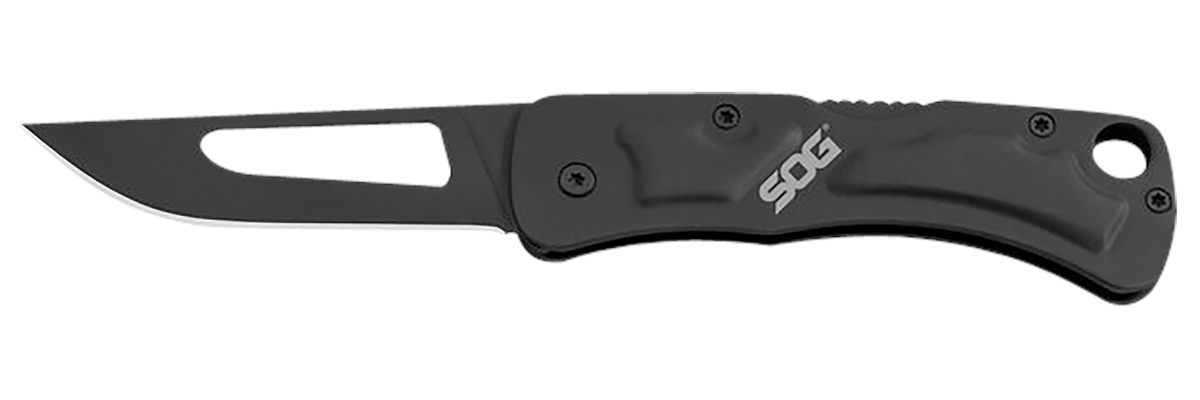 SOG Knives Tools Centi II 2.10in Folding Straight Back Plain Black Hardcase