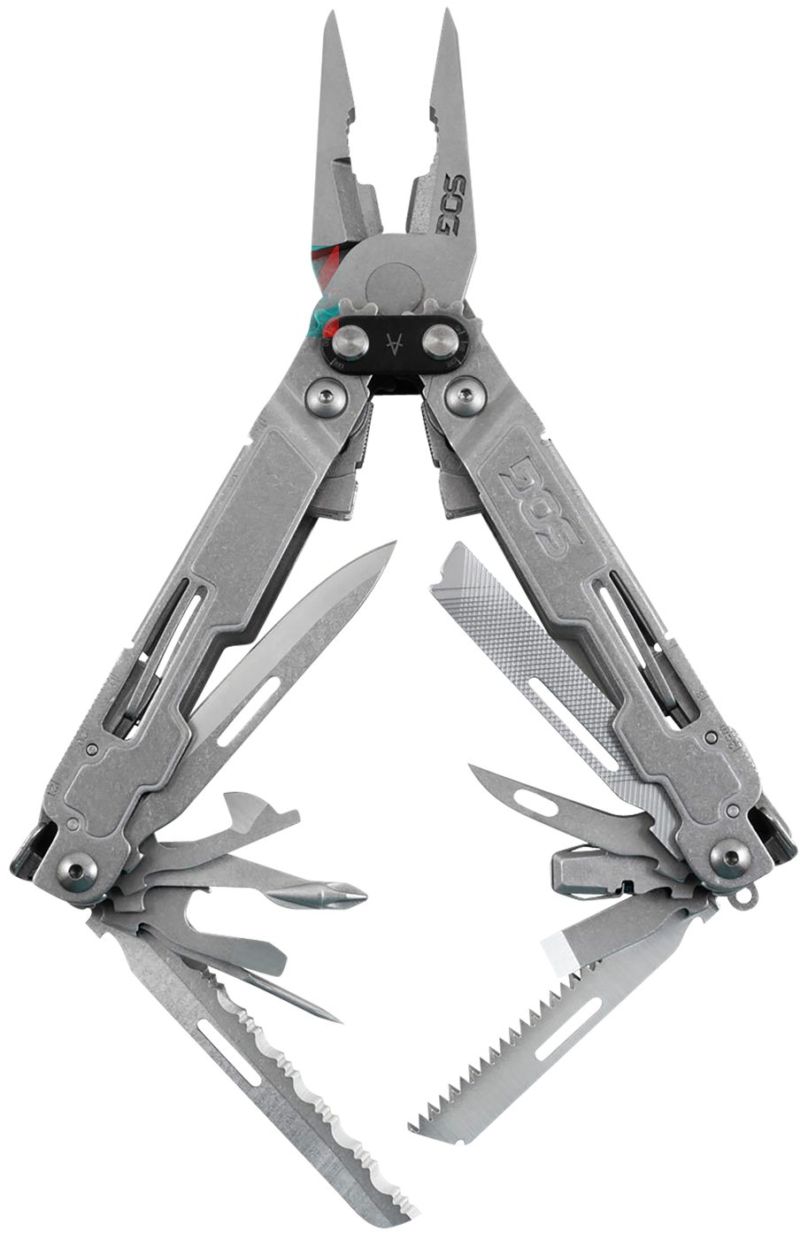 SOG Knives PowerAccess Deluxe Stone Washed Stainless Steel 21 Tools w/Sheat