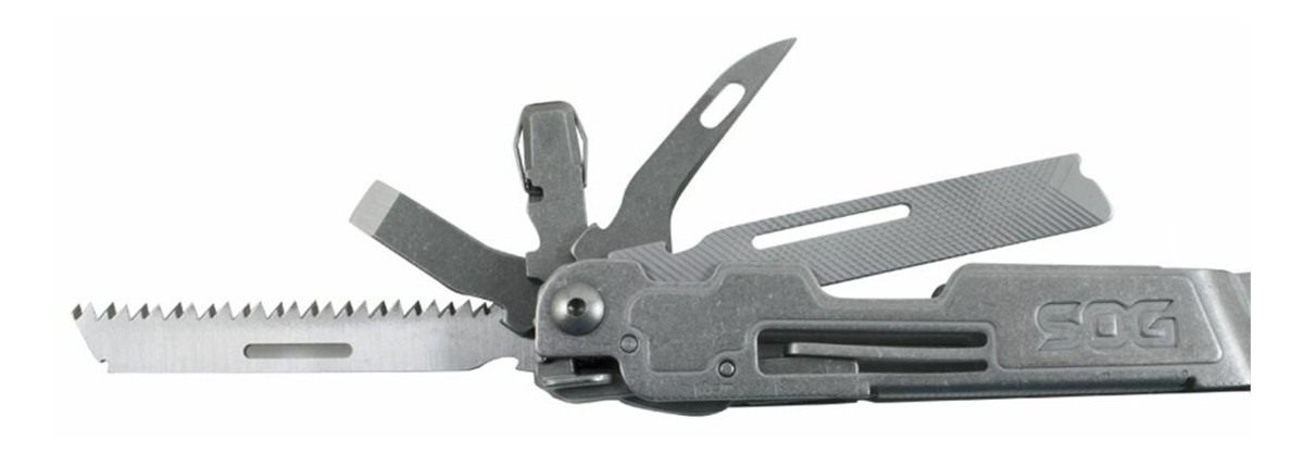 SOG Knives PowerAccess Deluxe Stone Washed Stainless Steel 21 Tools w/Sheat view 7