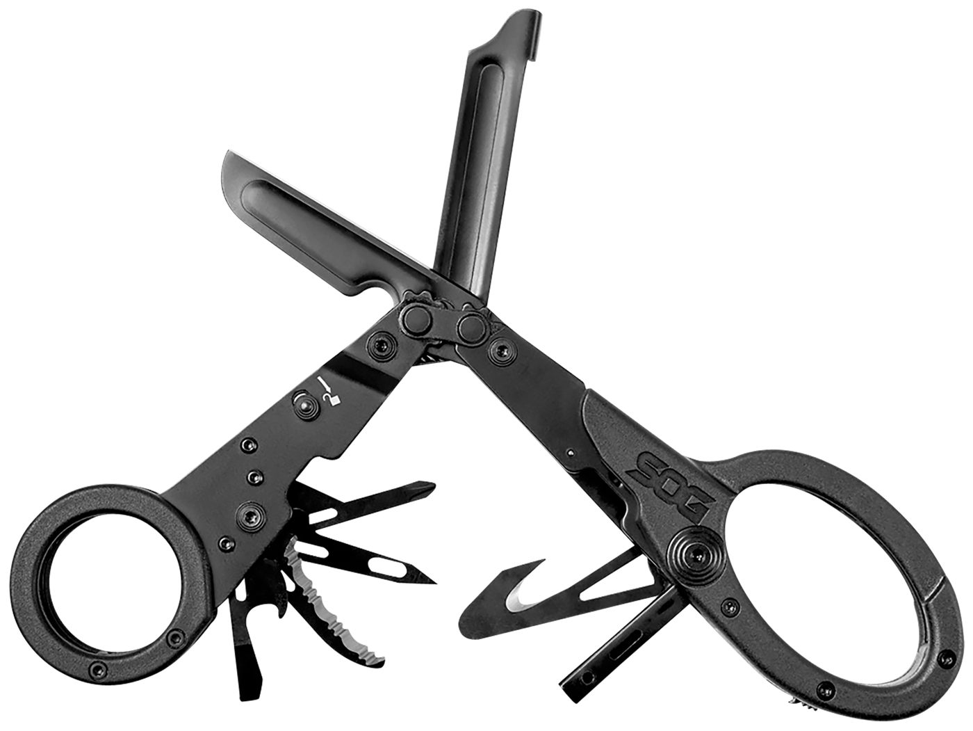 SOG Knives ParaShears Black 3 Cr13 MoV SS Plain Blade Features 11 Tools