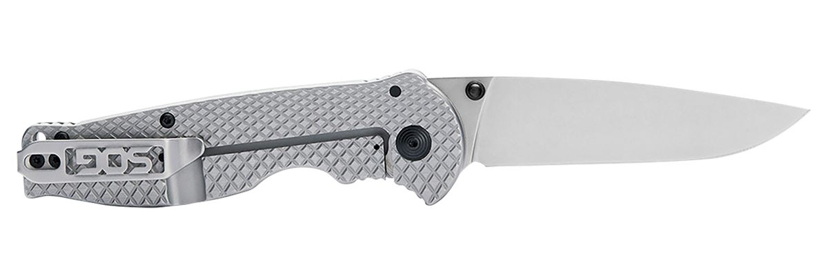 SOG Flash 3.40in Folding Drop Point Plain Satin 4116 Stainless Steel Blade/