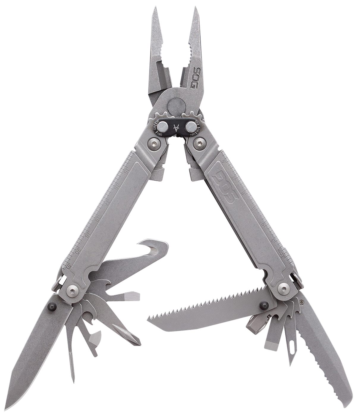 SOG Knives PowerAccess MT Stone Washed 5 Cr15 MoV Stainless Steel 6.82in Lo