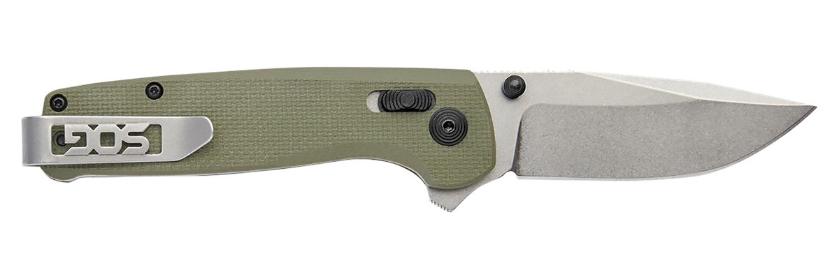 SOG Knives Terminus XR 2.95in Folding Plain Clip Point Stone Washed D2 Stee