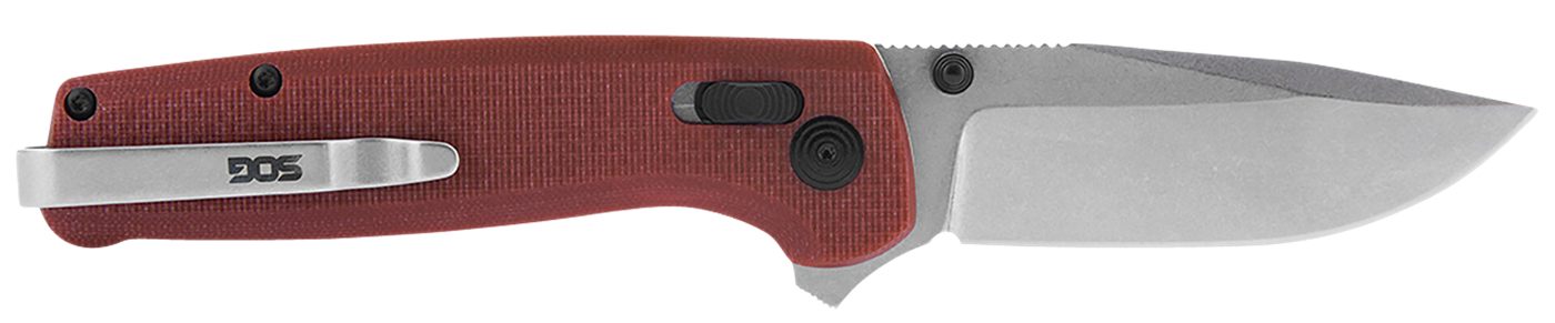 SOG Knives Terminus XR 2.95in Folding Clip Point Plain Stonewashed D2 Steel