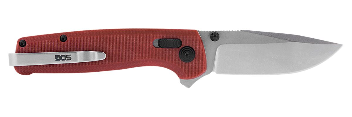 SOG Knives Terminus XR 2.95in Folding Clip Point Plain Stonewashed D2 Steel
