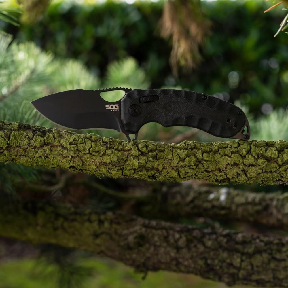 SOG Knives Kiku XR 3.03in Folding Tanto Plain Satin CTS XHP Steel Blade Dee view 2