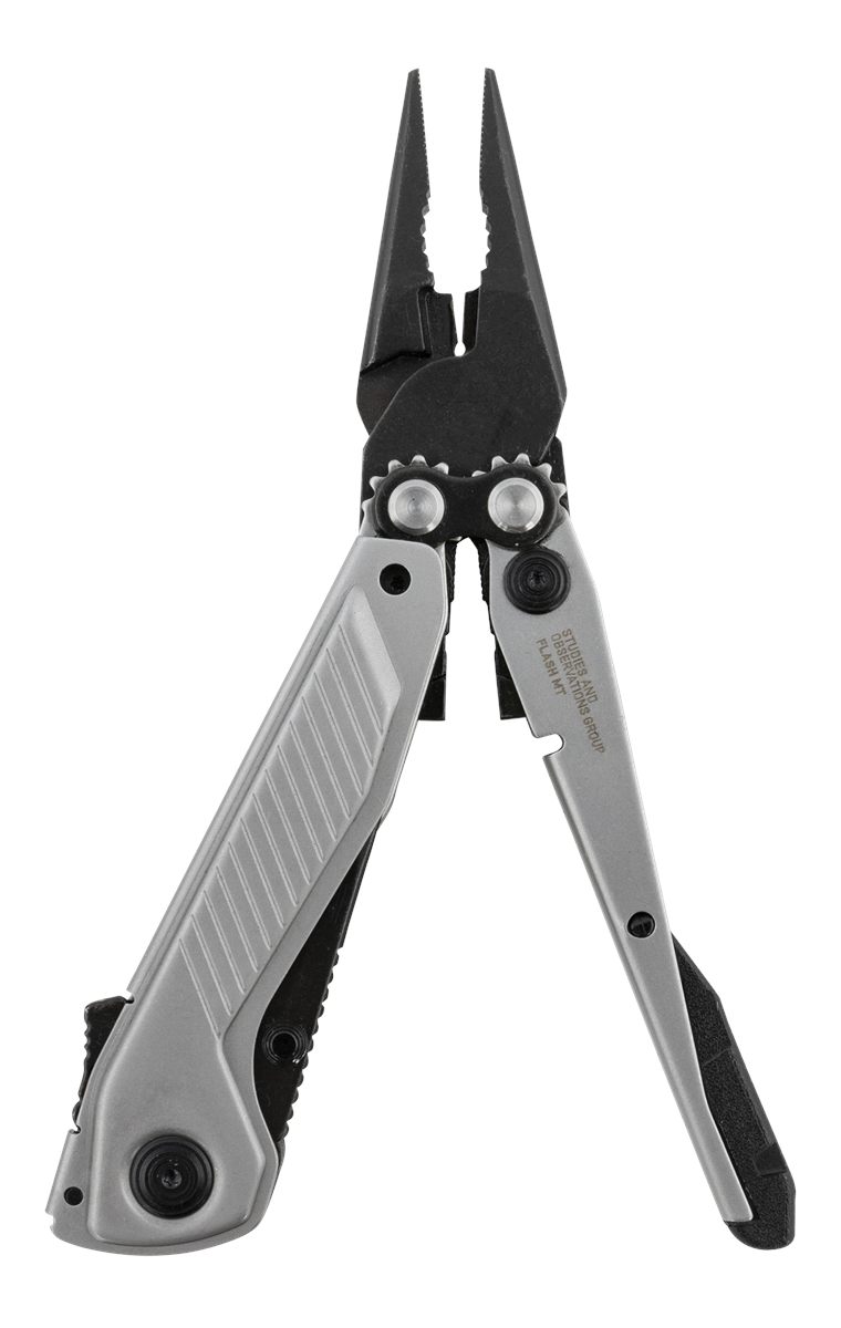 SOG Knives Flash MT Black/Silver Cryo D2 5.60in Long Plain Blade