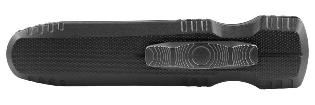 SOG Knives Pentagon 3.79in OTF Spear Point Plain Black TiNi Cryo CPM S35VN view 4