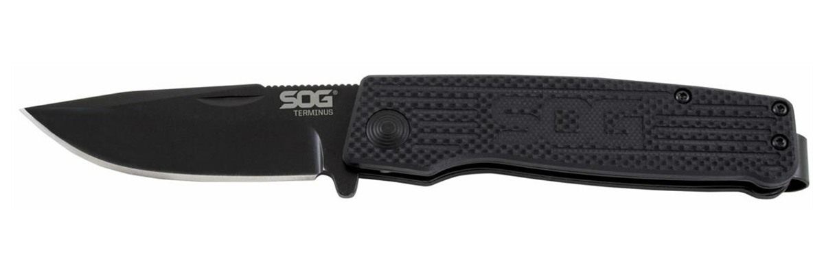 SOG Knives Terminus SJ LTE 2.90in Folding Plain Gold TiNi S35VN SS Blade, G view 5