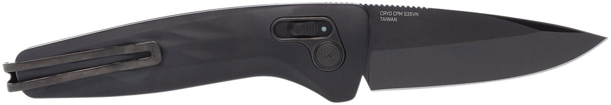 SOG Knives One-Zero Auto 3.10in Folding Plain Black Chrome CPM S35VN SS Bla view 7
