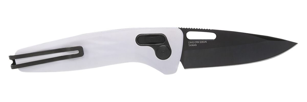 SOG Knives One-Zero XR 3.10in Folding Plain Black Chrome Cryo CPM S35VN Ste