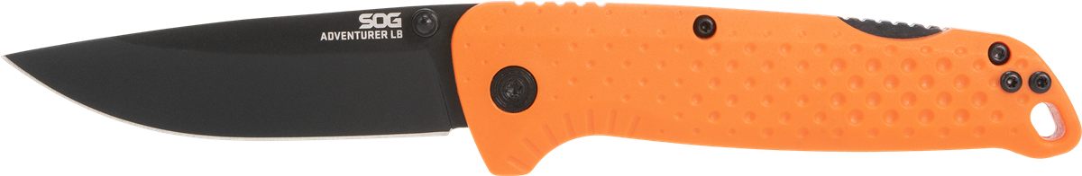 SOG Knives Adventure LB 3.50in Folding Plain Orange Black TiNi 5 Cr15 MoV B